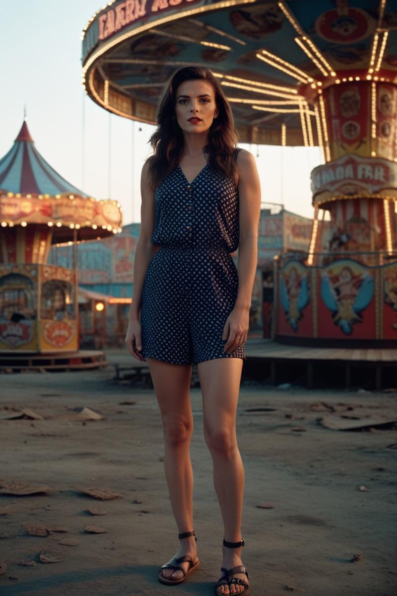 00115-3123477550-cinematic photo captain carter, (wearing printed romper and slide sandals_1.2), at eerie, abandoned fairground _lora_Captain_Car.png